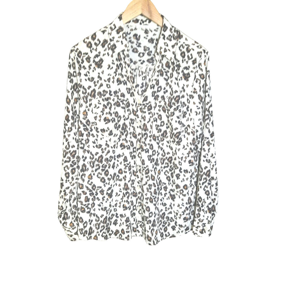 Maurices Winona Leopard Print Button Down Womens … - image 2